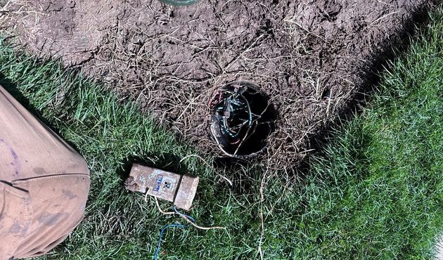 Mainline Break Repair on a Killeen Front Lawn &ndash; work in progress
