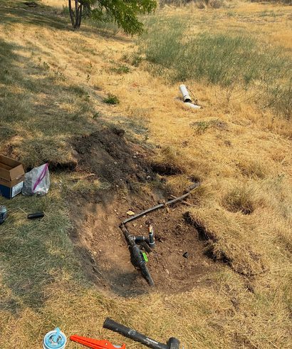 Irrigation Line Repair in Drought-Hardened Soil