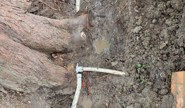 Rebuilding PVC Lines Damaged by Mature Tree Roots &ndash; on site