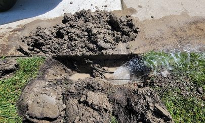 Sprinkler Repair work in progress